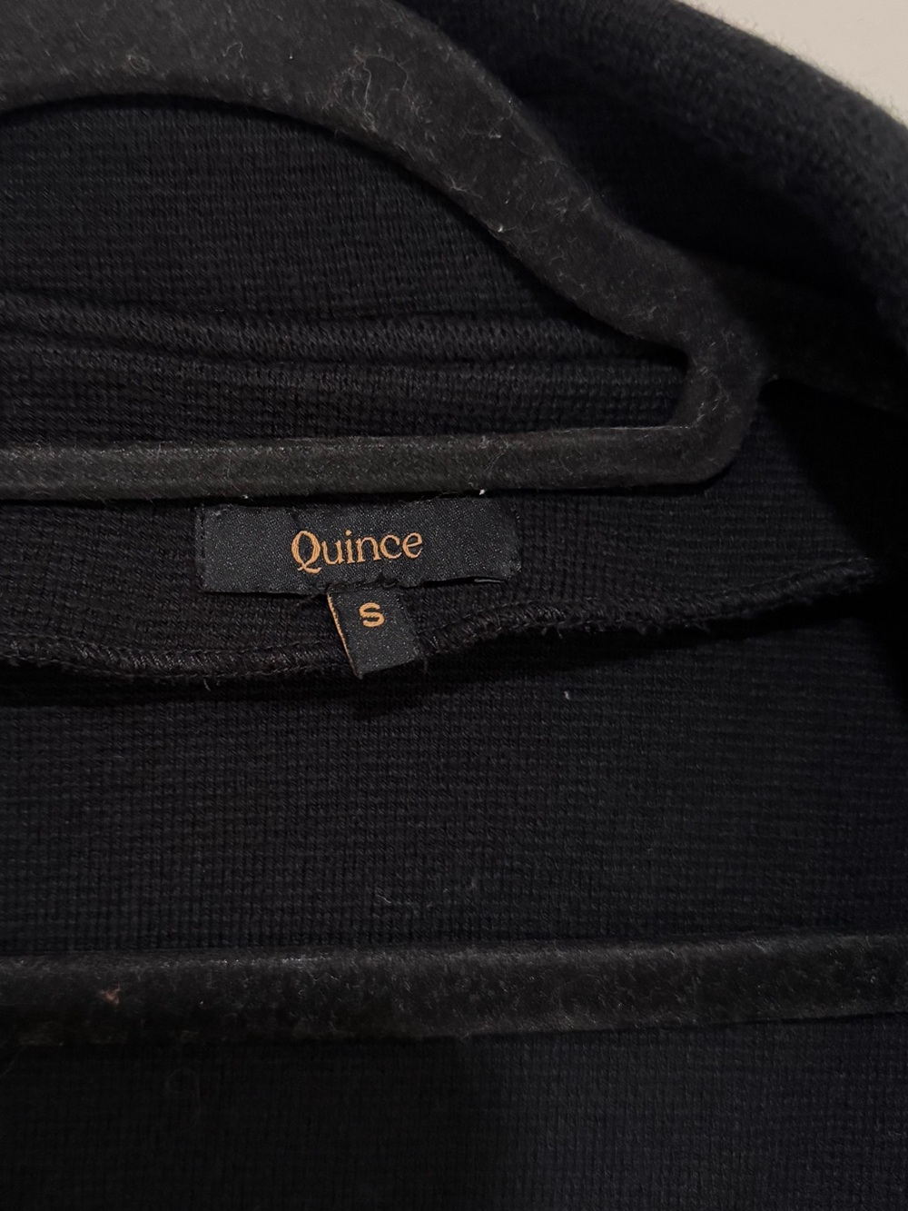 NWOT Quince Black 100% Organic Cotton Knit Blazer Size Small - Picture 8 of 10